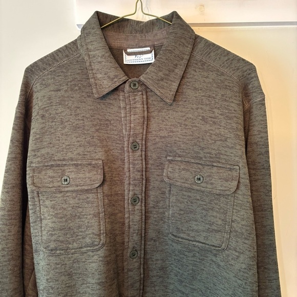 Southern Tide Benjies Shacket Fleece Lined Green Men’s L Pullover Shirt Jacket - Picture 2 of 4